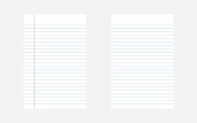 Lined Paper Ruled Notebook Page Template