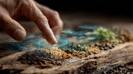 Eudr traceability and geolocation on regulated commodities showing land origin verification and data tracking, coffee, cocoa, soya, wood, rubber and cattle on a digital interface