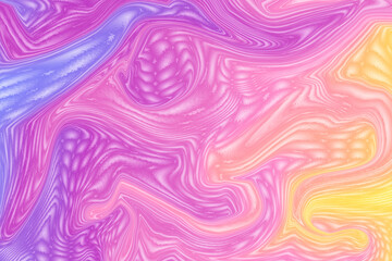 Mesmerizing fluid art with iridescent waves and vibrant colors.