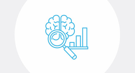 Brain analysis and data interpretation for business insights. © Heruu