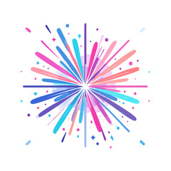 Fireworks Burst Flat Design Vector Pack