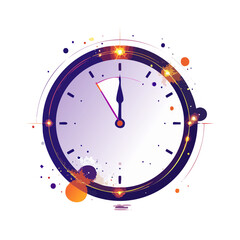 vector illustration of a clock
