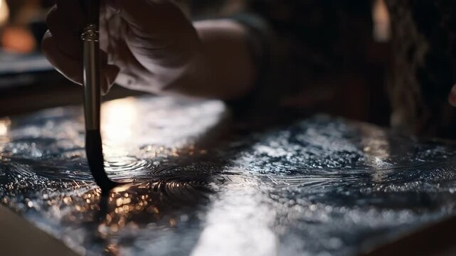 Slowmotion medium shot of foil being textured with specialized tools emphasizing the practical and decorative aspects of foil embossing.