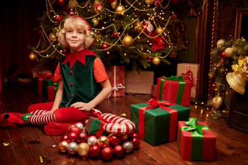 Naklejka premium Merry Elf Christmas