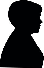 a woman head silhouette vector