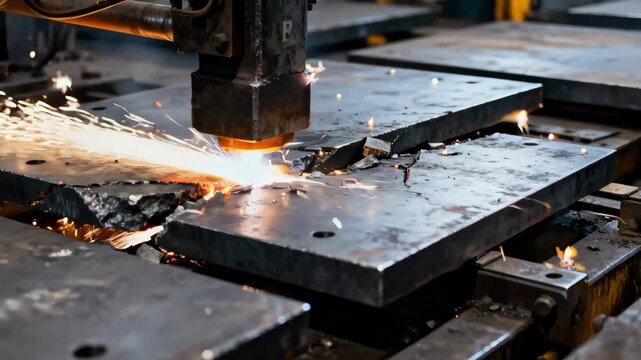 Closeup medium shot of AR steel plates undergoing impact resistance testing highlighting toughness and structural integrity in rugged environments.