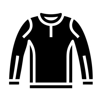 Long sleeve shirt icon for sportswear or base layer clothing icon