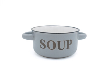 Soup Bowl Isolated on White Background