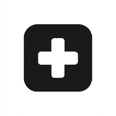 Fototapeta premium Plus Sign in Square Frame Symbolizes Addition