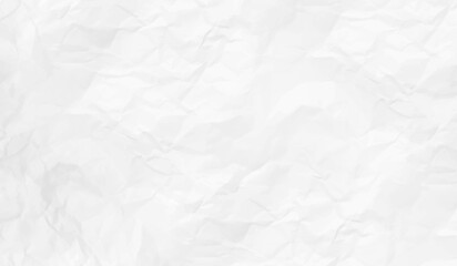 Crumpled white paper abstract shape background with space paper for text. white crumpled paper texture background. 