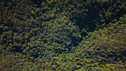 Scenic mountain landscape with clouds and green valleys in Cabreuva, Brazil