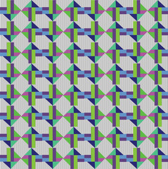 Seamless Vibrant Multicolor Triangular Grid Pattern art.  Geomatric Shapes in Optical Abstract Arrangement .Digital  printable design for wallpapers, backgrounds, pottery, flooring and textiles print