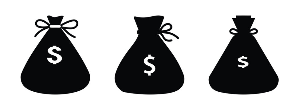Money bag icon vector illustration concept for finance investment wealth and savings design element