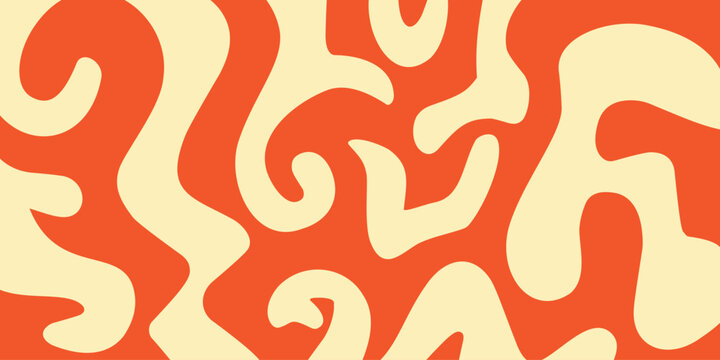 vintage abstract shapes background vector illustration orange color wallpaper decorative backdrop design