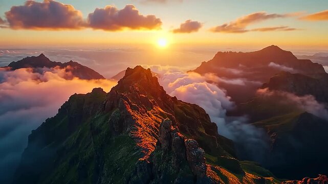 pico do arieiro madeira island portugal at sunset video