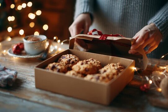 Baking delight and joyful moments with festive cookie packaging at home