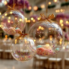 Balloons with confetti sparkle high resolution picture