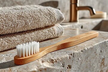 Bamboo toothbrush organic bathroom high resolution picture