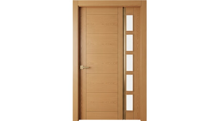 Modern oak door PNG isolated on transparent background, interior design element for architecture and home improvement projects
