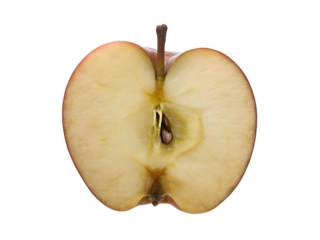 Rotten apple isolated on transparent background