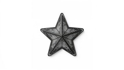 Fototapeta premium Star-shaped decorative object with intricate internal patterns, designed for aesthetic purposes. Artistic and modern craftsmanship. The shape of a star.