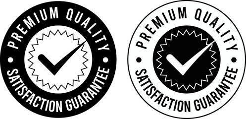Premium Satisfaction Guarantee Badges Collection – Vector Quality Emblem Set for Product Certification, Trust Marks, and Marketing Materials
