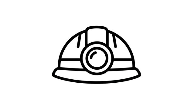 Protective helmet with a lamp, essential gear for work safety. This image is a great choice to highlight safety measures and tools used in various industries