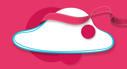 Modern abstract template design with ribbon and space for text suitable for banners