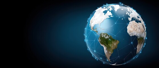 This captivating view of our planet reveals continents and oceans illuminated in soft light against a vast starry sky