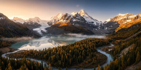sunset over the mountains