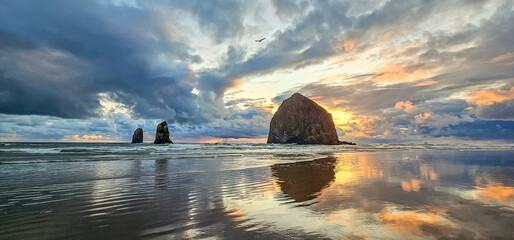 Haystack Rock Sunset