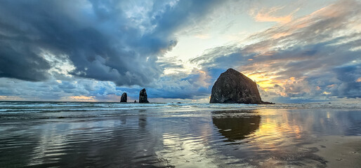 Haystack Rock Sunset