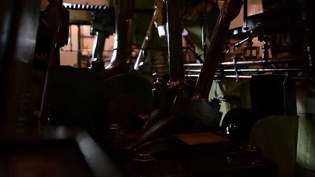 "Moving Pistons of a Marine Diesel Engine"