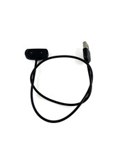 Premium Black Smartwatch Charging Cable on White Background