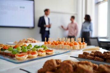 Business Meeting Catering - Appetizers and Canapés on Display