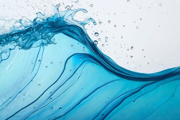 Blue Water Splash and Wave - Abstract Liquid Motion