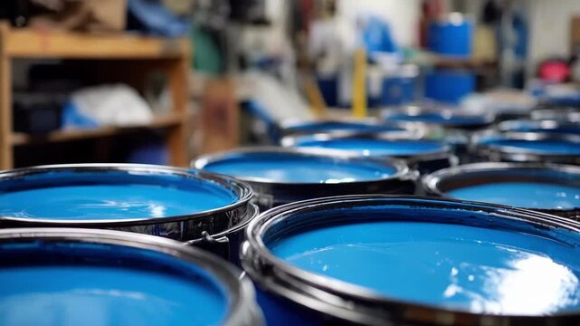 Medium angle showing large drums filled with tiny screws undergoing synchronized electroplating for consistent surface finish.