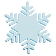 3D Snowflake Icon