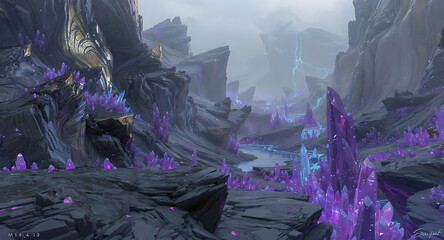 Natural rare earth mineral formation with metallic veins and detailed textures