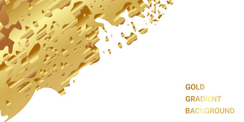 An elegant abstract background with a metallic gold gradient and grunge texture on a white background. Elegant and modern, perfect for luxury branding, invitations, packaging, or premium mockups.