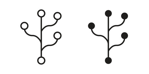 Code branch icon flat simple icon. Liner version - stock vector.