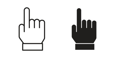 Obraz premium Cursor icon flat simple icon. Liner version - stock vector.