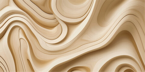 Ultra-Detailed Flowing 3D Wood Texture Abstract Background with Smooth Layered Natural Grain Waves for Premium Design