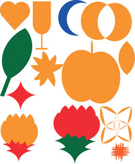 Abstract vector design with geometric shapes and vibrant colors for creative projects