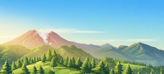 beautiful misty mountain views