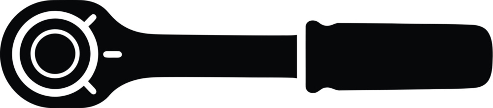 Stylized black and white Torque Wrench illustration