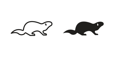 Otter icon for your website design, logo, app, UI. EPS10