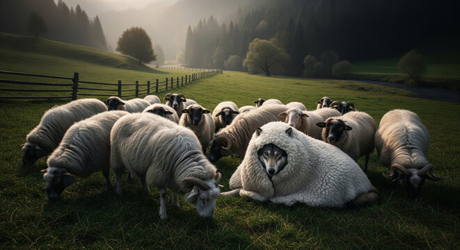 A wolf in sheep's clothing is an expression that means a hypocrite, a person who hides his evil intentions under the guise of virtue.