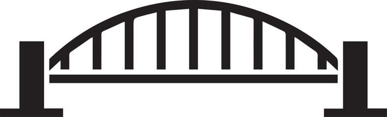 bridge icon arch city skyline landmark metropolis navigation map