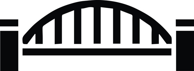 bridge icon arch vector illustration outline infrastructure logo
